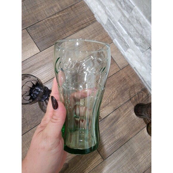 Mcdonalds Coca-Cola glasses Green, Red, Brown & Purple Set Of 4 - Picture 7 of 10